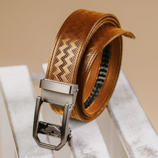 Kožený opasok NICKEL GAP – automatická pracka, limitovaná edícia (koňakový)