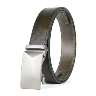 Kožený opasok NICKEL XYRON s automatickou prackou, Olivový