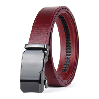 Kožený opasok NOBLEFORCE s automatickou prackou, Bordový