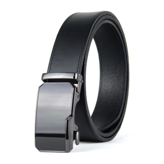 Kožený opasok NOBLEFORCE s automatickou prackou, Čierny