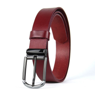 Kožený opasok ONYX EDGE, Bordový