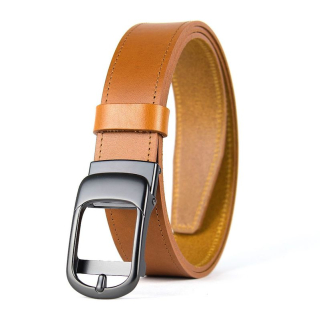 Kožený opasok PEARL FLOW s brzdovou prackou, Koňakový