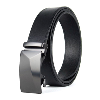 Kožený opasok PEARL XYRON s automatickou prackou, Čierny