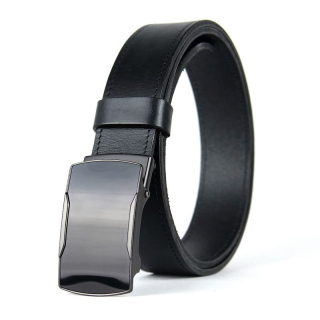 Kožený opasok PHANTOM s brzdovou prackou, Čierny