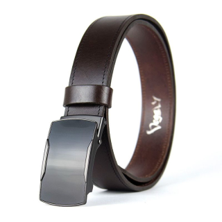 Kožený opasok PHANTOM s brzdovou prackou, Tmavo hnedý