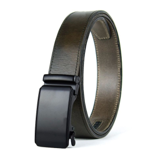 Kožený opasok RAGNAR s automatickou prackou, Olivový