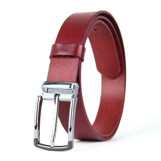 Kožený opasok SILVERLINE, Bordový
