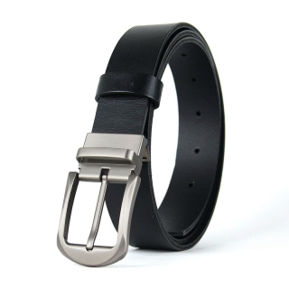 Kožený opasok STEEL NOVA, Čierny