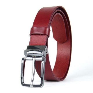 Kožený opasok STRIKE, Bordový