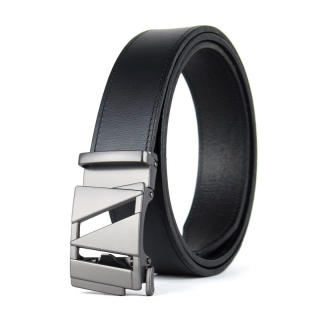 Kožený opasok SURVEX s automatickou prackou, Čierny