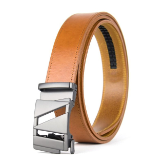 Kožený opasok SURVEX s automatickou prackou, Koňakový