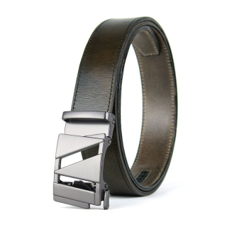 Kožený opasok SURVEX s automatickou prackou, Olivový