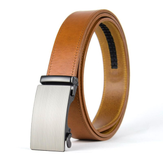 Kožený opasok VELOX s automatickou prackou, Koňakový