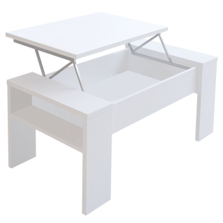 Konferenčný stolík, 98x50cm, biely, PULA