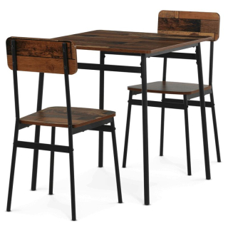 Jedálenský set, 70x70cm, MDF old wood, AUT-O2121 OLW2