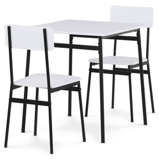 Jedálenský set, 70x70cm, MDF biela, AUT-O2121 WT
