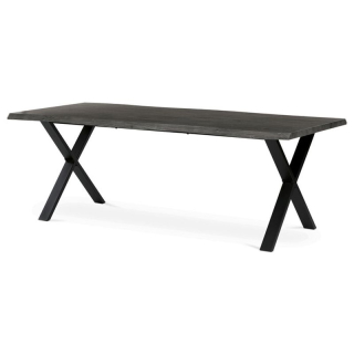 Jedálenský stôl 210x100cm, MDF sivý dub, kov čierny, HT-F4321 GREY
