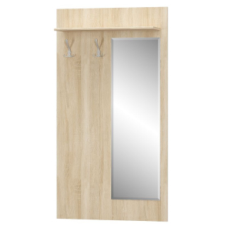 Vešiakový panel so zrkadlom, 83cm, dub sonoma, TEYO