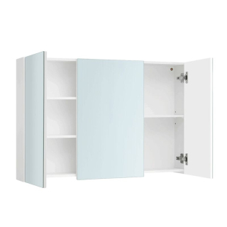 Zrkadlová skrinka 90x60cm, MDF biela, AZR-E1132 WT