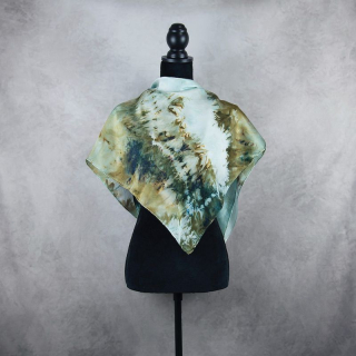 Luxusná farebná hodvábna šatka LIMITED_317, Vyrobená na Slovensku, 90x90cm