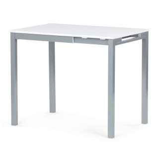Jedálenský stôl rozkladací, 60-90x60cm, melamín, biely, GDT-206 WT