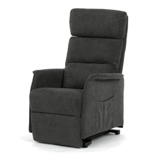 Polohovacie kreslo, elektrické káblové ovládanie, sivá látka, TV-L8960 GREY2