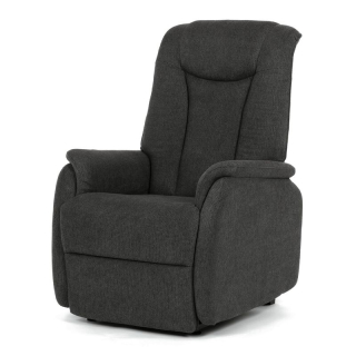 Polohovacie kreslo, elektrické káblové ovládanie, sivá látka, TV-L8963 GREY2