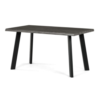 Jedálenský stôl 140x80cm, MDF, kov, sivý dub, HT-F4514 GREY