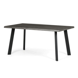 Jedálenský stôl 160x90cm, MDF, kov, sivý dub, HT-F4516 GREY