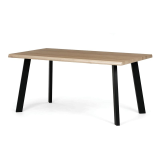 Jedálenský stôl 160x90cm, MDF, kov, divoký dub, HT-F4516 OAK