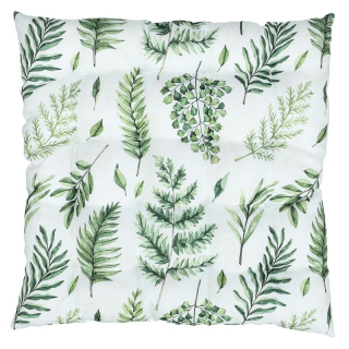 Sedák, mix zelených listov, 100% polyester, 45x45cm, UBR127-10