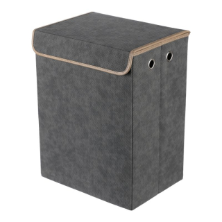 Kôš látkový, skladací s vekom, vysoký, sivý, DT3004 GREY