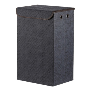 Kôš na bielizeň, látkový s vekom, modrá farba, DT3009 BLUE