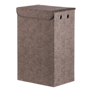 Kôš na bielizeň, látkový s vekom, sivá farba, DT3009 GREY