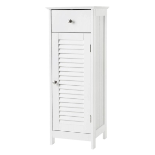 Kúpeľňová skrinka, 32cm, MDF, biela, AUK-E1143 WT