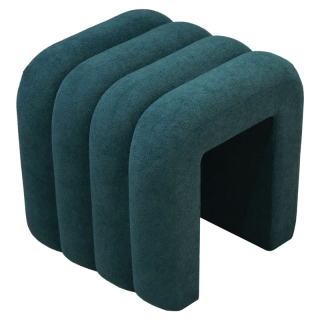 Dizajnový taburet, 40cm, tmavozelená látka, SUNDO