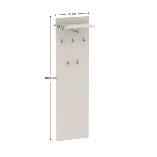Vešiakový panel, 50cm, kašmír, RIOMA NEW TYP 19