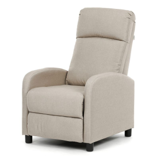 Polohovacie kreslo, béžová látka, 130 kg, TV-W3397 CRM2