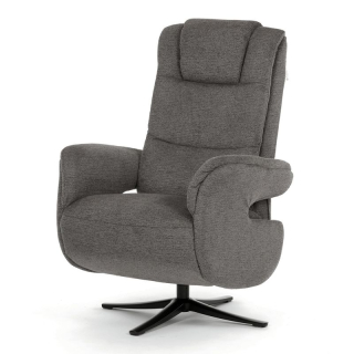 Polohovacie elektrické kreslo, zabudované ovládanie, sivá, látka, TV-C5590 GREY2