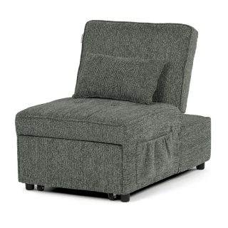 Rozkladacie kreslo, zelená látka, ASB-C3210 GRN2