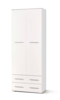 Policová skriňa, 77cm, biela, biely lesk, LIMA REG2