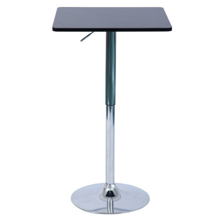 Barový stôl, 60cm, s nastaviteľnou výškou, čierny, FLORIAN 4 NEW