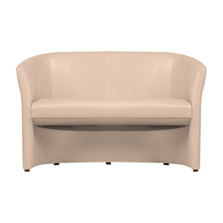 Dvojkreslo klubové, béžová ekokoža, CUBA