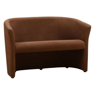 Dvojkreslo klubové, hnedá látka, CUBA