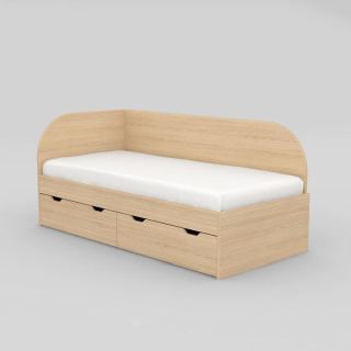 Posteľ REA GARY, 90, Lavá, dub vicenza