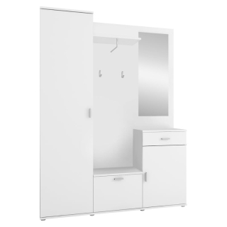 Predsieňová zostava, 144cm, biela, AMALIA