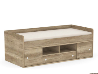 Drevona, Posteľ, REA POPPO 90, dub Canyon