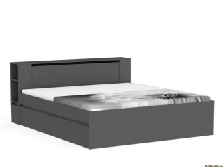 Drevona, posteľ, REA AMY 180, graphite
