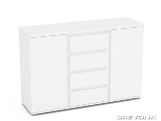 Drevona, komoda, REA AMY 8, biela