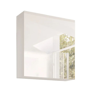 Skrinka so zrkadlom, 60cm, biela, biely lesk, MASON